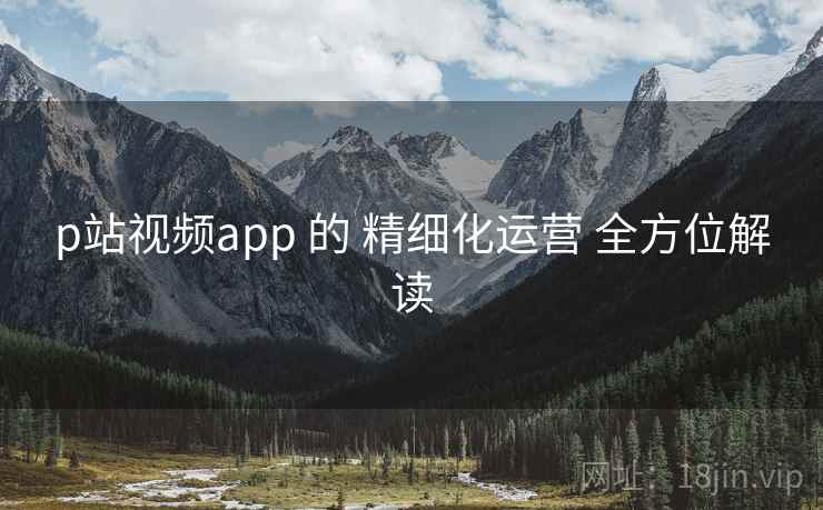 p站视频app 的 精细化运营 全方位解读