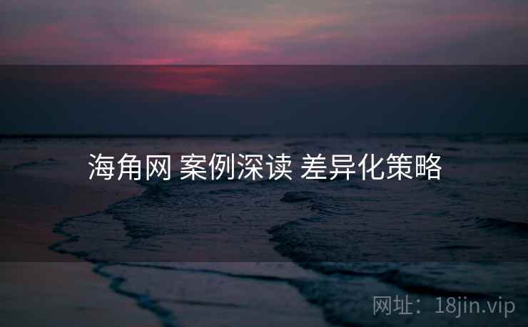 海角网 案例深读 差异化策略