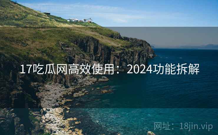 17吃瓜网高效使用:2024功能拆解