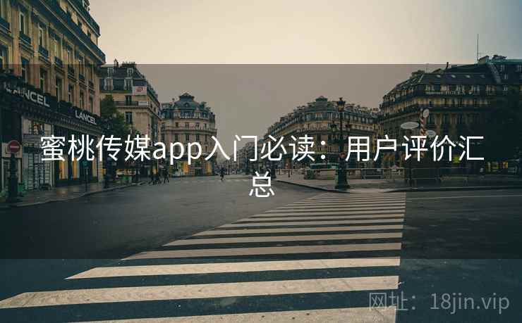 蜜桃传媒app入门必读:用户评价汇总