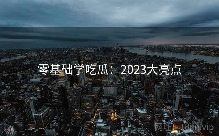 零基础学吃瓜:2023大亮点